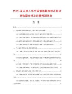 2026及未來5年中國調溫熔膠槍市場現狀數據分析及前景預測報告