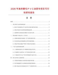 2026年滌府磨毛ＰＶＣ涂層布項目可行性研究報告