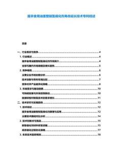 廢棄食用油重整制氫催化劑壽命延長技術專利綜述