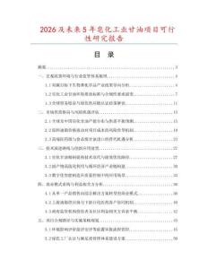 2026及未來5年皂化工業甘油項目可行性研究報告