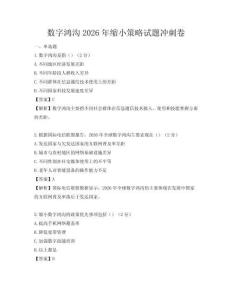 數字鴻溝2026年縮小策略試題沖刺卷