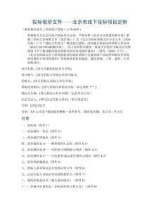 投标报价文件——北京市线下投标项目定制
