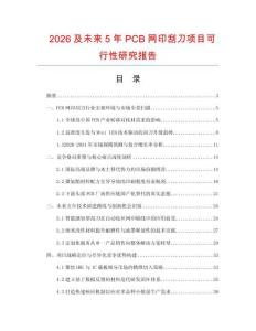 2026及未來5年PCB網印刮刀項目可行性研究報告