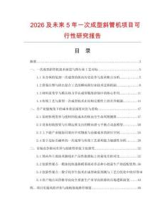 2026及未來5年一次成型斜管機項目可行性研究報告