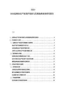 2025-2030品牌知識產權保護現狀與發展趨勢深度研究報告