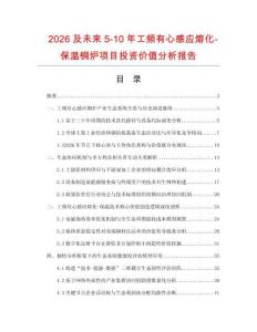 2026及未來5-10年工頻有心感應熔化-保溫銅爐項目投資價值分析報告