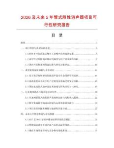 2026及未來5年管式阻性消聲器項目可行性研究報告