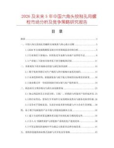 2026及未来5年中国六角头铰制孔用螺栓市场分析及竞争策略研究报告