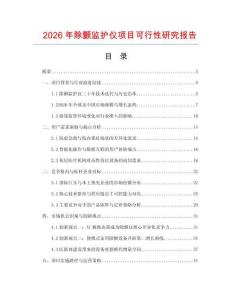 2026年除顫監護儀項目可行性研究報告