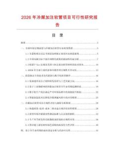 2026年冷媒加注軟管項(xiàng)目可行性研究報(bào)告