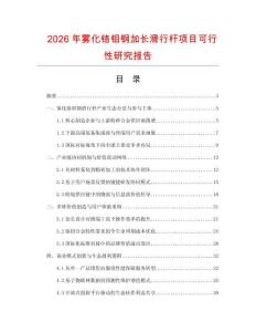 2026年霧化鉻鉬鋼加長滑行桿項(xiàng)目可行性研究報(bào)告