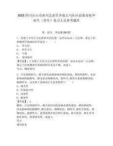 2025四川樂山市沐川縣茨竹鄉朝天馬社區招募高校畢業生（青年）見習人員參考題庫附答案詳解（突破訓練）