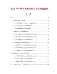 2026年小葉茼蒿籽項目可行性研究報告