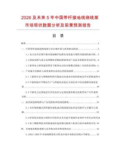 2026及未來5年中國帶桿接地線繞線架市場現狀數據分析及前景預測報告
