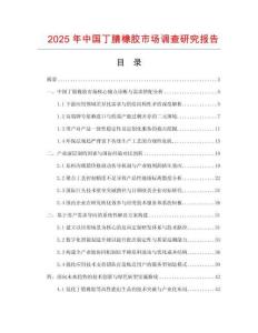 2025年中國丁腈橡膠市場調(diào)查研究報告