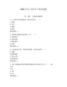 2026年电工安全生产知识试题（完整版）