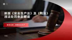 新版《安全生产法》及《刑法》违法处罚条款解读