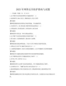 2025年網(wǎng)絡(luò)安全防護指南與試題