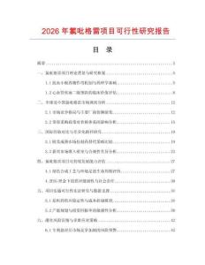 2026年氯吡格雷項目可行性研究報告