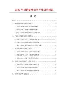 2026年双钩链项目可行性研究报告