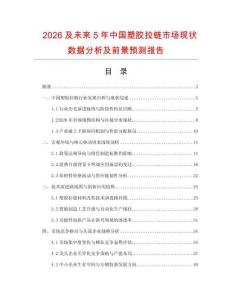 2026及未來5年中國塑膠拉鏈市場現狀數據分析及前景預測報告