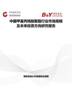 中國甲基丙烯酸聚酯行業市場規模及未來投資方向研究報告