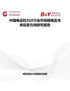 中国电动拉力计行业市场规模及未来投资方向研究报告