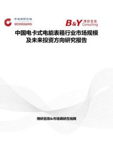中國電卡式電能表箱行業市場規模及未來投資方向研究報告