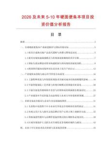 2026及未來5-10年硬面便條本項目投資價值分析報告