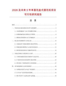 2026及未來5年單面花盤式提花機項目可行性研究報告