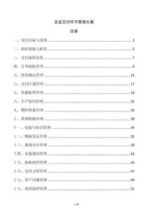 企業交付環節管理方案