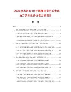 2026及未来5-10年隔爆型密闭式电热油汀项目投资价值分析报告