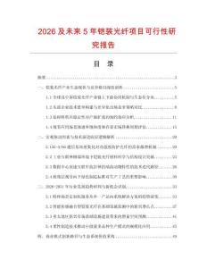 2026及未来5年铠装光纤项目可行性研究报告