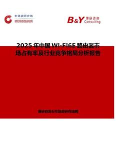 2025年中國Wi-Fi6E路由器市場占有率及行業競爭格局分析報告