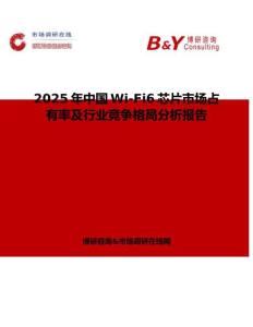 2025年中國Wi-Fi6芯片市場占有率及行業競爭格局分析報告