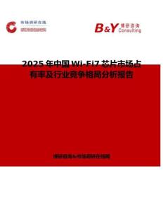 2025年中國Wi-Fi7芯片市場占有率及行業競爭格局分析報告