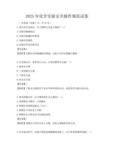 2025年化學(xué)實(shí)驗(yàn)安全操作規(guī)范試卷
