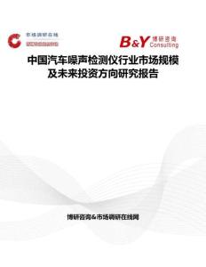 中国汽车噪声检测仪行业市场规模及未来投资方向研究报告