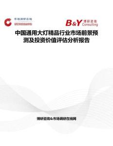 中国通用大灯精品行业市场前景预测及投资价值评估分析报告