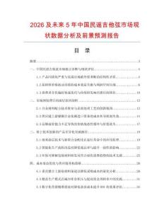 2026及未来5年中国民谣吉他弦市场现状数据分析及前景预测报告