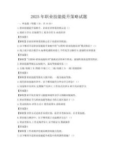 2025年職業(yè)技能提升策略試題