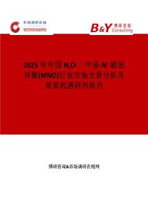 2025年中國NO-二甲基-N'-硝基異脲(MNO)行業(yè)市場全景分析及前景機遇研判報告