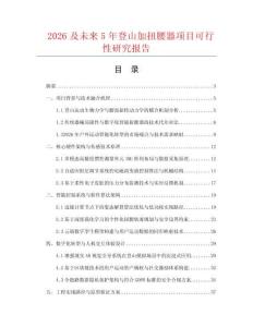 2026及未來5年登山加扭腰器項目可行性研究報告