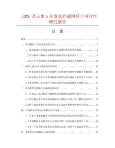 2026及未來5年落水攔截網項目可行性研究報告