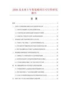 2026及未來5年集裝桶項目可行性研究報告
