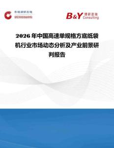 2026年中國高速單規(guī)格方底紙袋機行業(yè)市場動態(tài)分析及產(chǎn)業(yè)前景研判報告