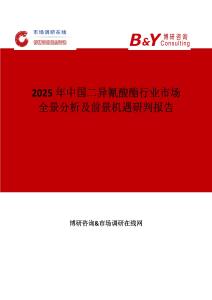 2025年中國二異氰酸酯行業市場全景分析及前景機遇研判報告
