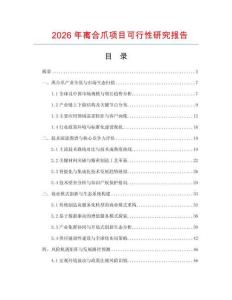 2026年離合爪項目可行性研究報告