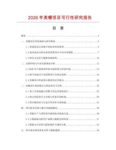 2026年美嚼项目可行性研究报告