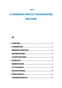 2025-2030梧州橡胶轮胎产业链安全生产产品检测市场应用价值规划规划分析报告